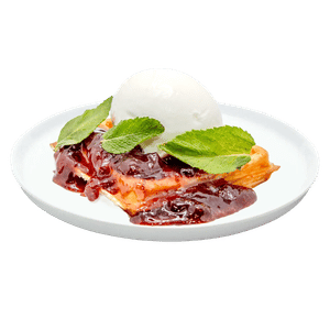 Венская вафля с пломбиром и клубникой рис.2