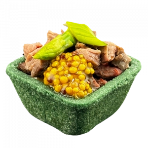 Фотография Тарт с ростбифом, зеленой спаржей и горчицей