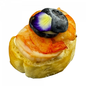 Фотография Брускетта с креветками и цитрусовой заправкой