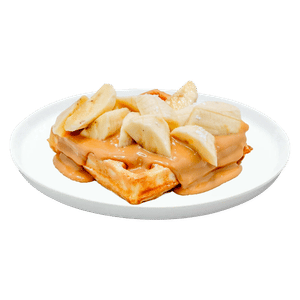 Венская вафля с бананом и кремом из сгущенки и сметаны рис.1