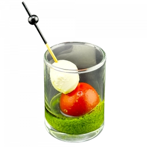 Фотография Мини моцарелла с черри и базиликом