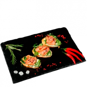 Фотография Брускетта с лососем и крем-чизом