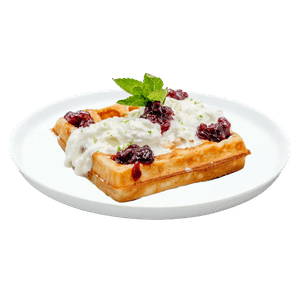 Венская вафля с брусникой и страчателлой рис.1