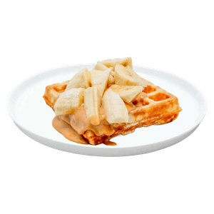 Венская вафля с бананом и кремом из сгущенки и сметаны рис.3