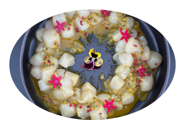 Гребешок с соусом маракуйя рис.1
