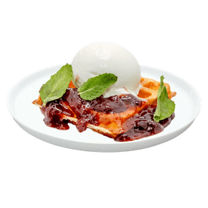 Венская вафля с пломбиром и клубникой рис.3