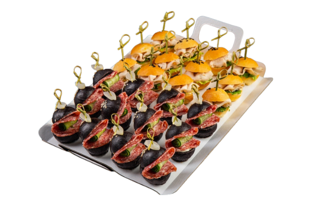 Мини бургер с салями Милано и с курицей Том-ям (микробургер) рис.1