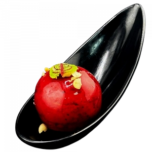 Фотография Конфета из печени кролика в глазури из брусники