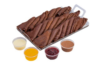 Фотография Блины шоколадные 24 с топпингом