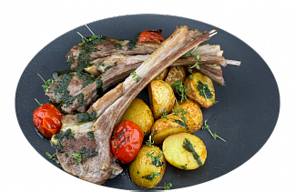 Фотография Каре ягненка с соусом песто