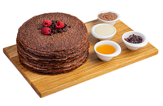 Фотография Сет с шоколадными блинами Застолье