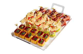 Фотография Канапе с пармской ветчиной, курицей и сырным террином