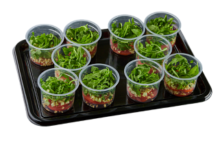 Фотография Ливанский салат с помидорами, зеленью и булгуром